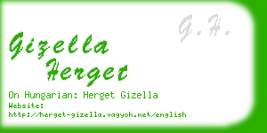 gizella herget business card